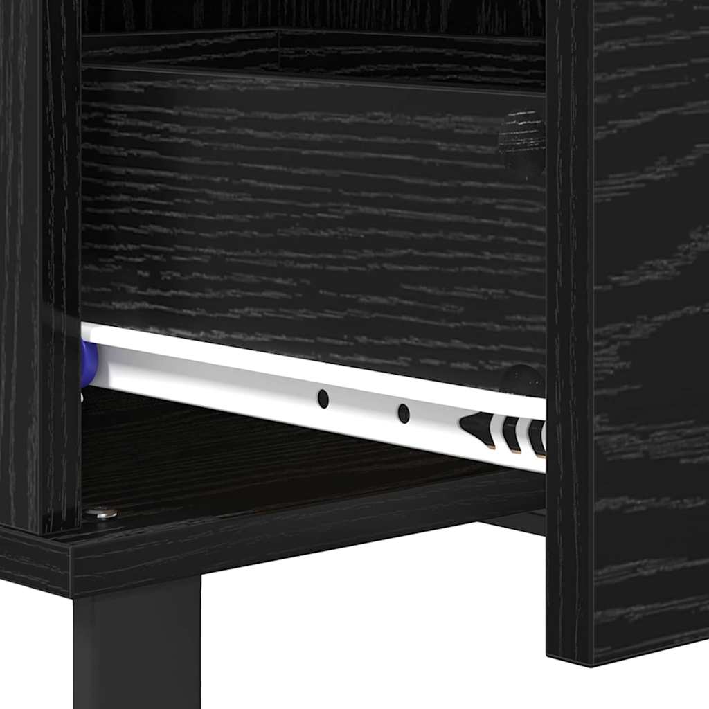 Coffee Table Black Oak 55 x 55 x 36.5 cm Engineered Wood