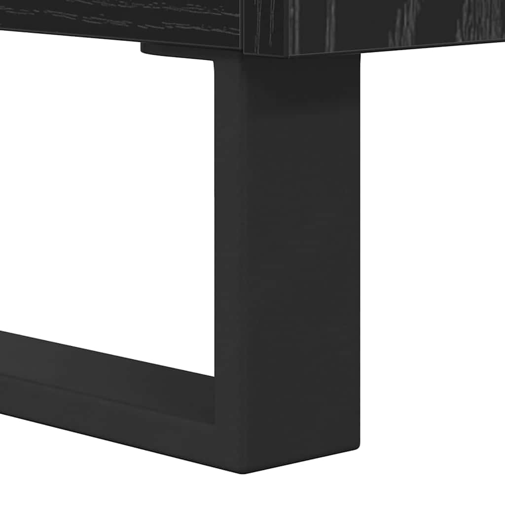 Coffee Table Black Oak 55 x 55 x 36.5 cm Engineered Wood