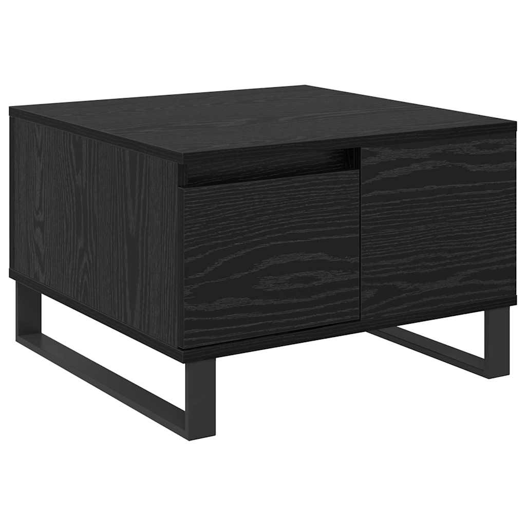 Coffee Table Black Oak 55 x 55 x 36.5 cm Engineered Wood