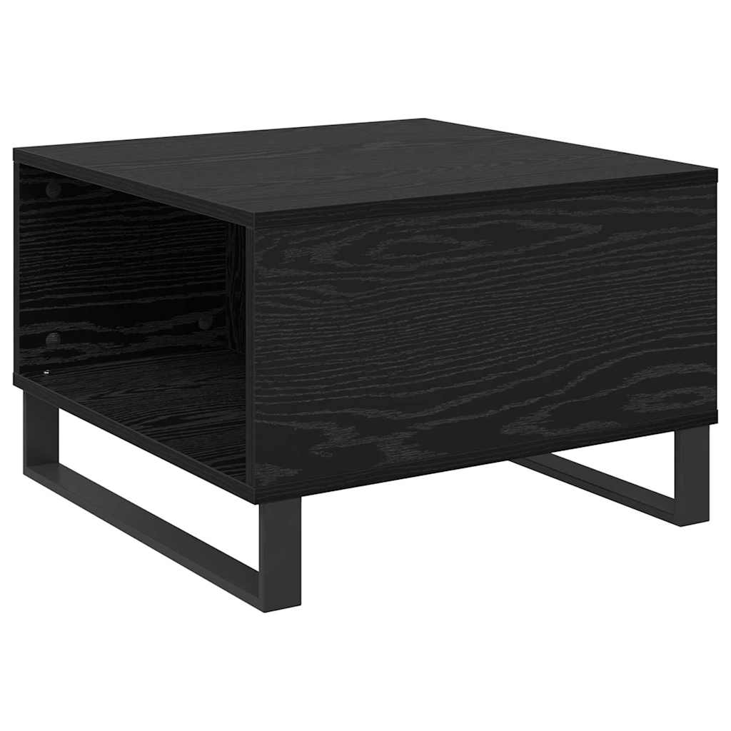 Coffee Table Black Oak 55 x 55 x 36.5 cm Engineered Wood