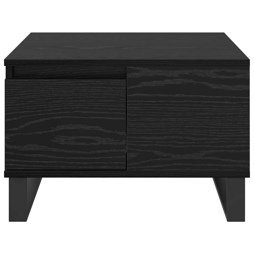 Coffee Table Black Oak 55 x 55 x 36.5 cm Engineered Wood