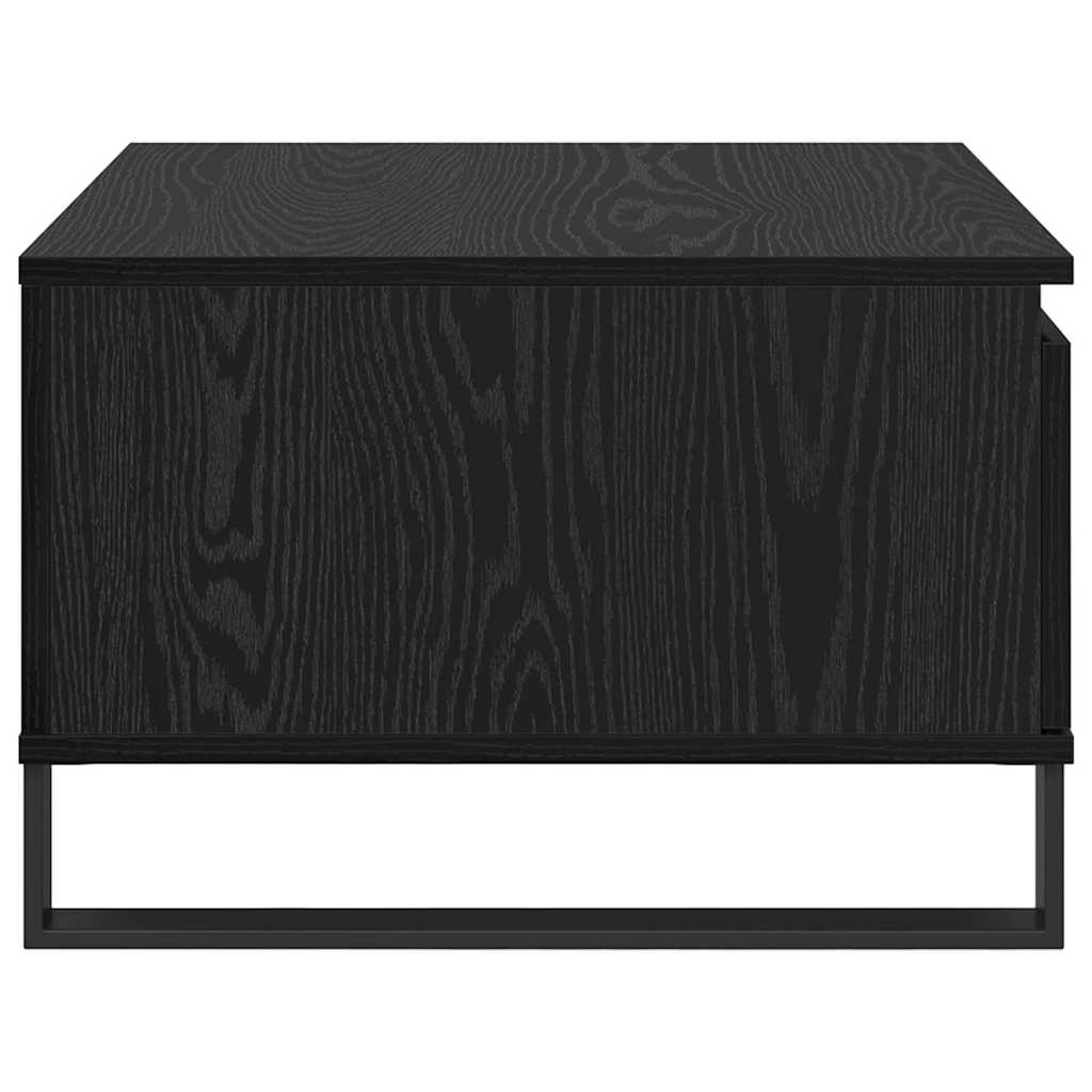 Coffee Table Black Oak 55 x 55 x 36.5 cm Engineered Wood