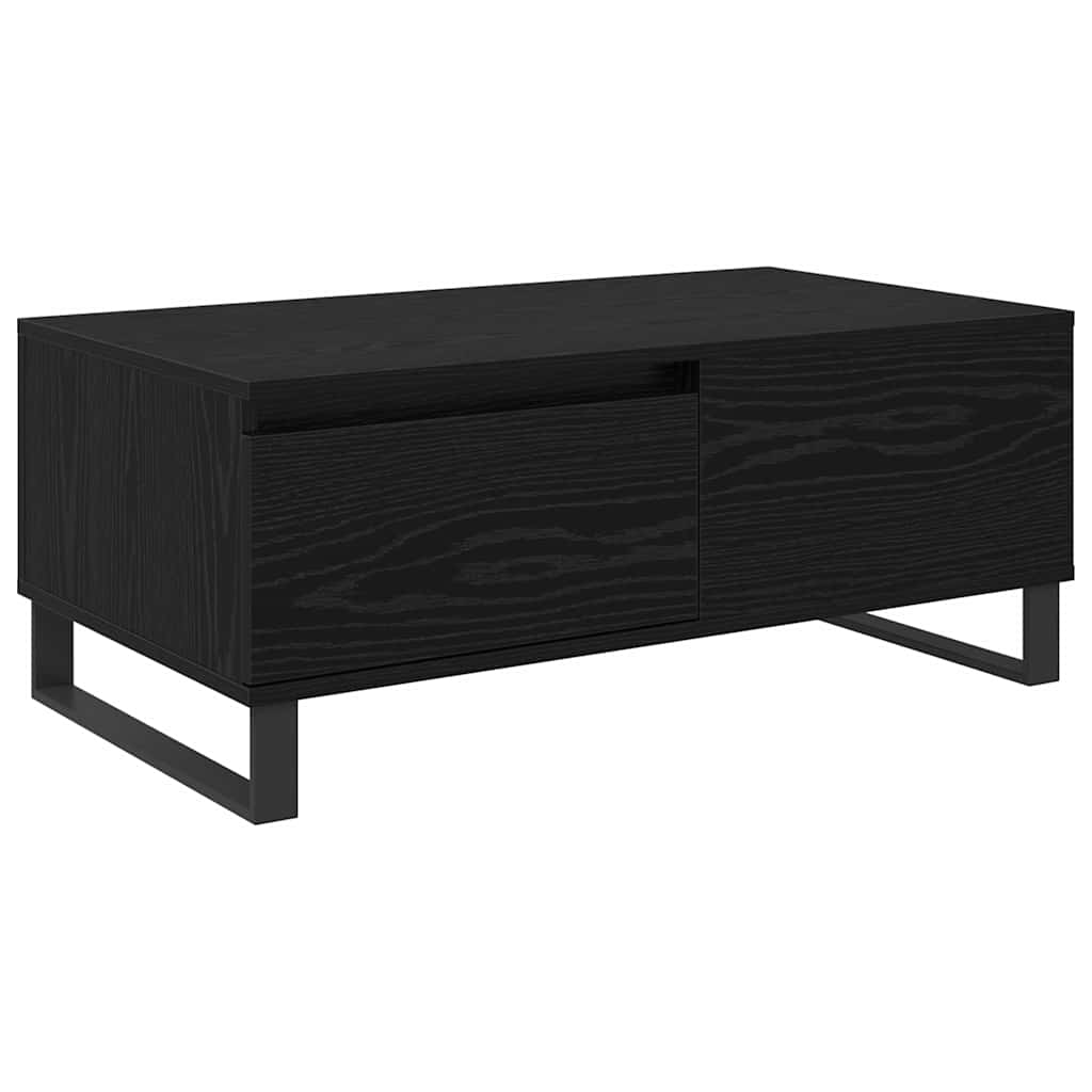Coffee Table Black Oak 90 x 50 x 36.5 cm Engineered Wood