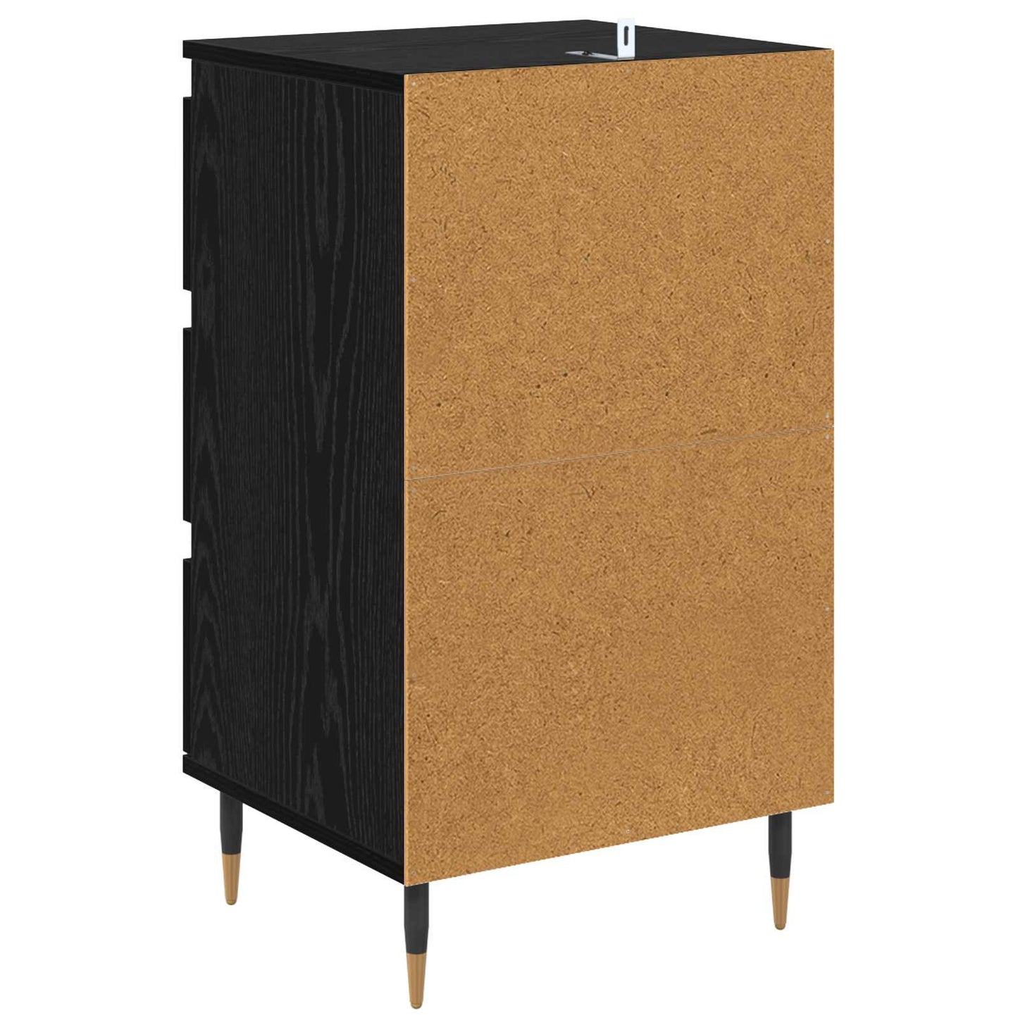 Sideboard with Drawer Black oak 35 x 40 x 70 cm Engineered wood