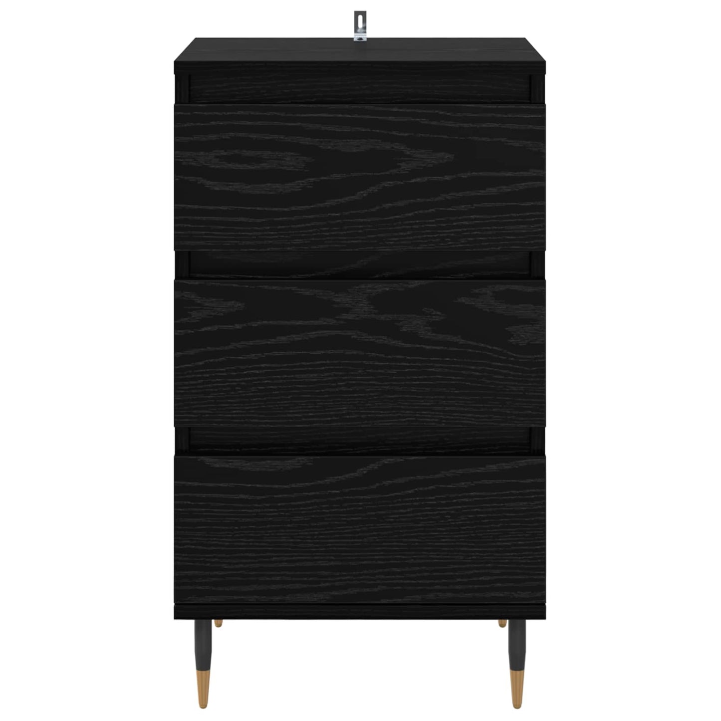 Sideboard with Drawer Black oak 35 x 40 x 70 cm Engineered wood
