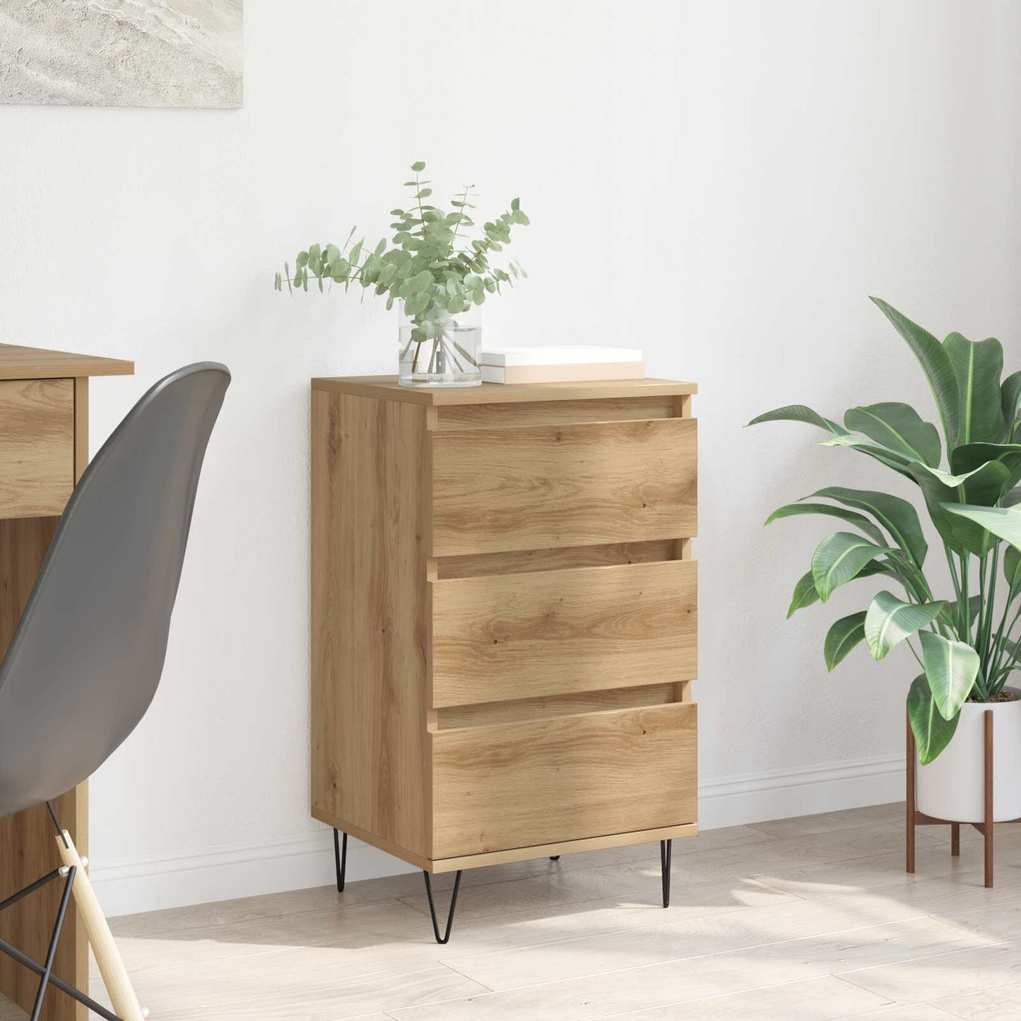 Sideboard Artisan Oak 40 x 35 x 70 cm Engineered Wood and Iron