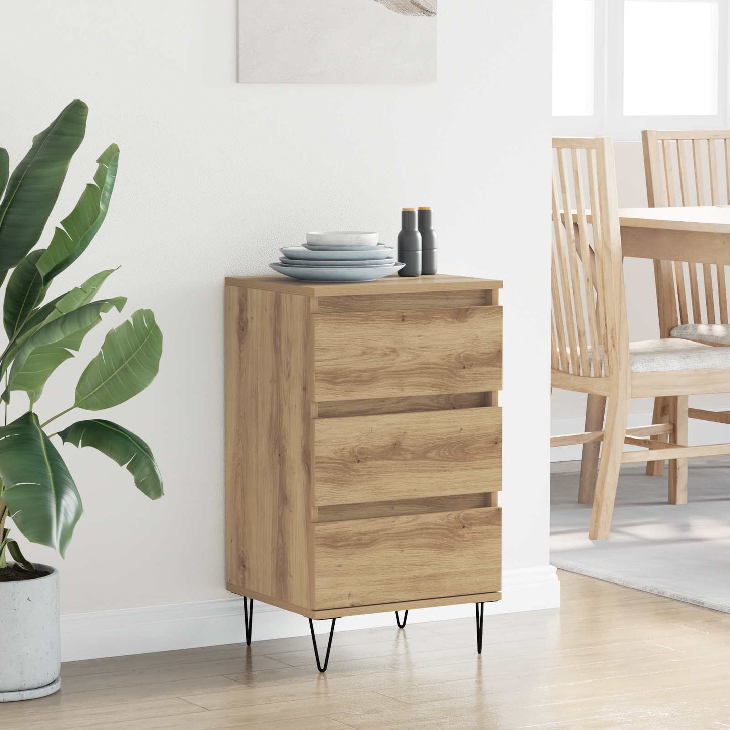 Sideboard Artisan Oak 40 x 35 x 70 cm Engineered Wood and Iron