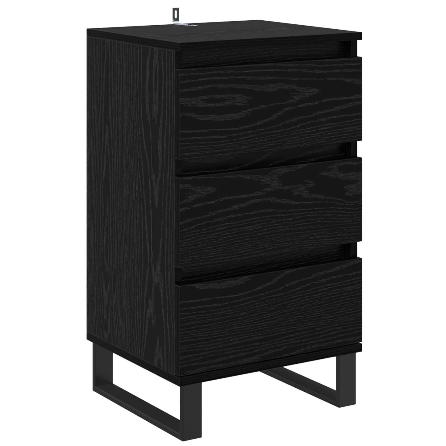 Sideboard with Drawer Black oak Engineered wood
