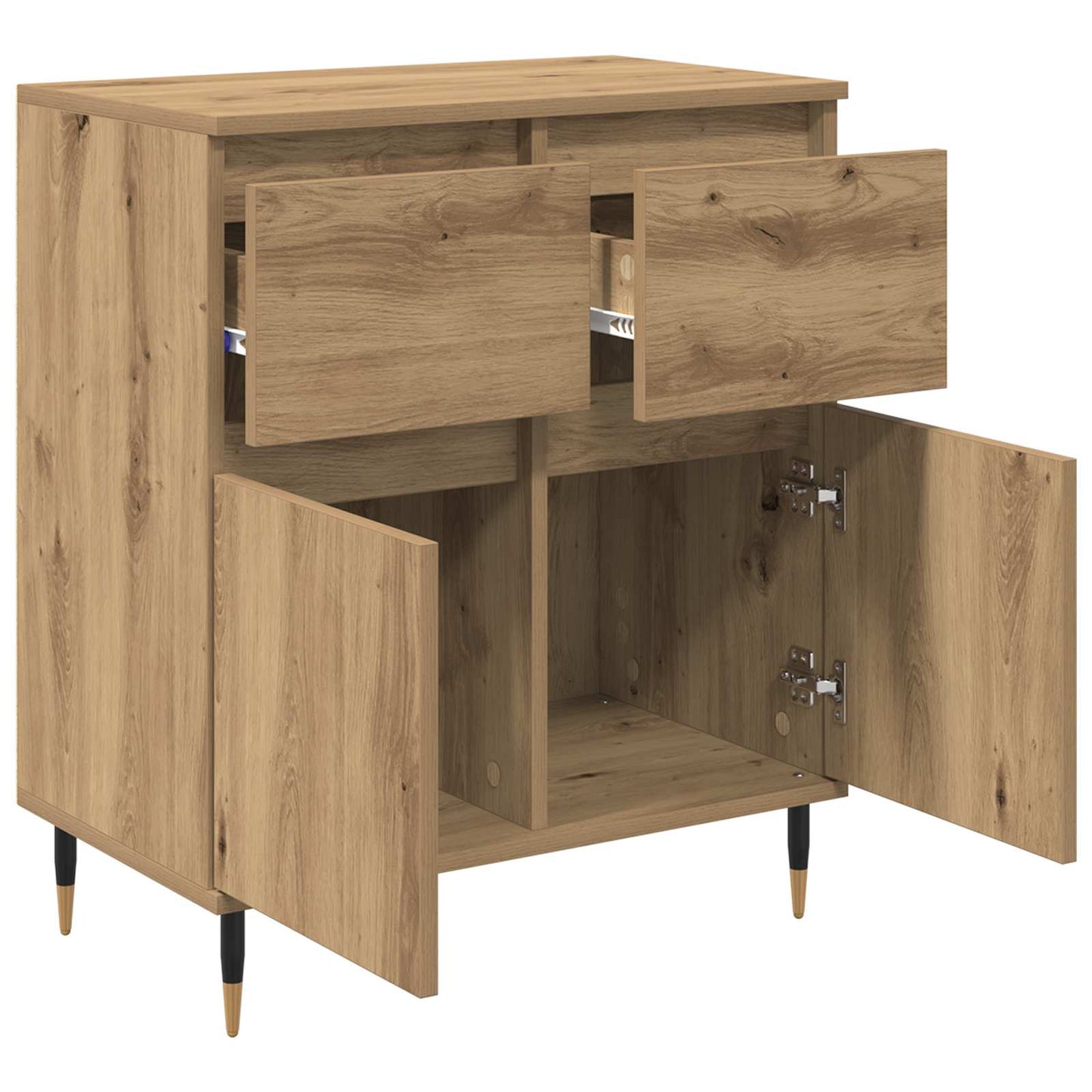 Sideboard Artisan Oak 60 x 35 x 70 cm Engineered Wood and Iron
