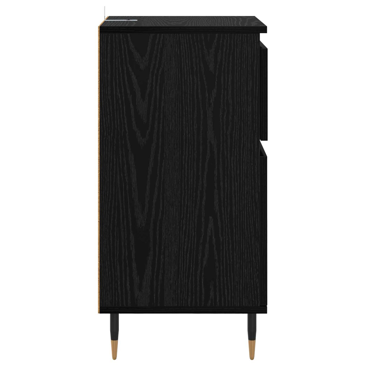 Sideboard Black Oak 40 x 35 x 70 cm Engineered Wood and Iron
