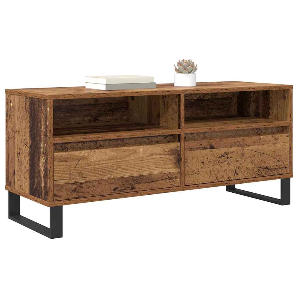 TV Cabinet with Drawer Old Wood 100 x 34.5 x 44.5 cm