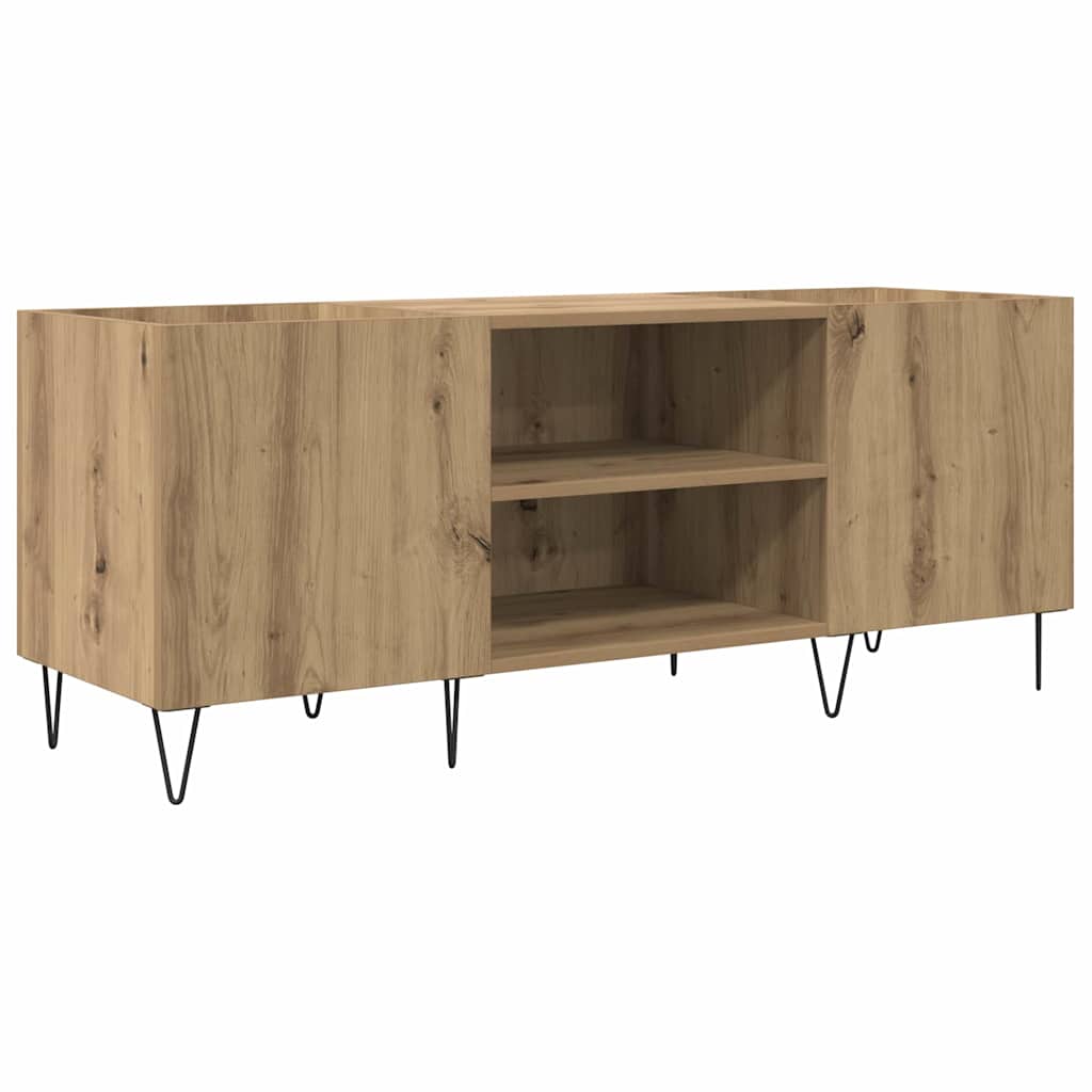 Record Cabinet with Shelf Artisan Oak 121 x 38 x 48 cm