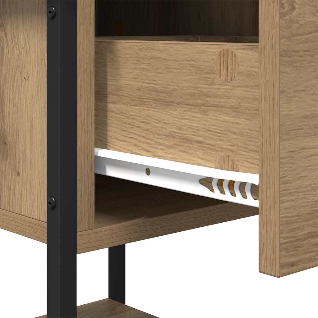 Bedside Table Artisan Oak 34 x 35.5 x 45 cm Engineered Wood