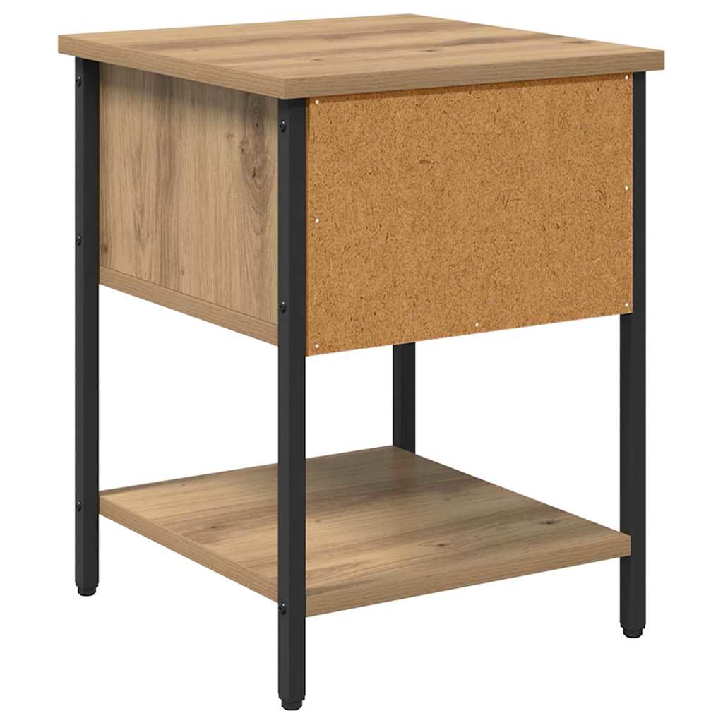 Bedside Table with Drawer 2 pcs Artisan Oak 34 x 35.5 x 45 cm