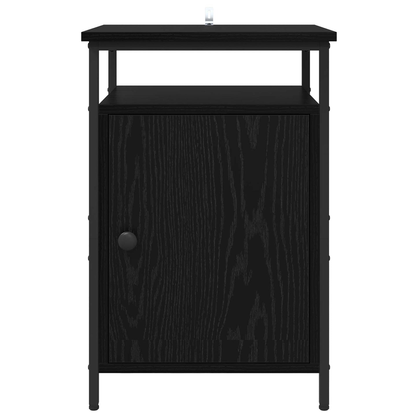Bedside Cabinet Black Oak 40 x 42 x 60cm Engineered Wood