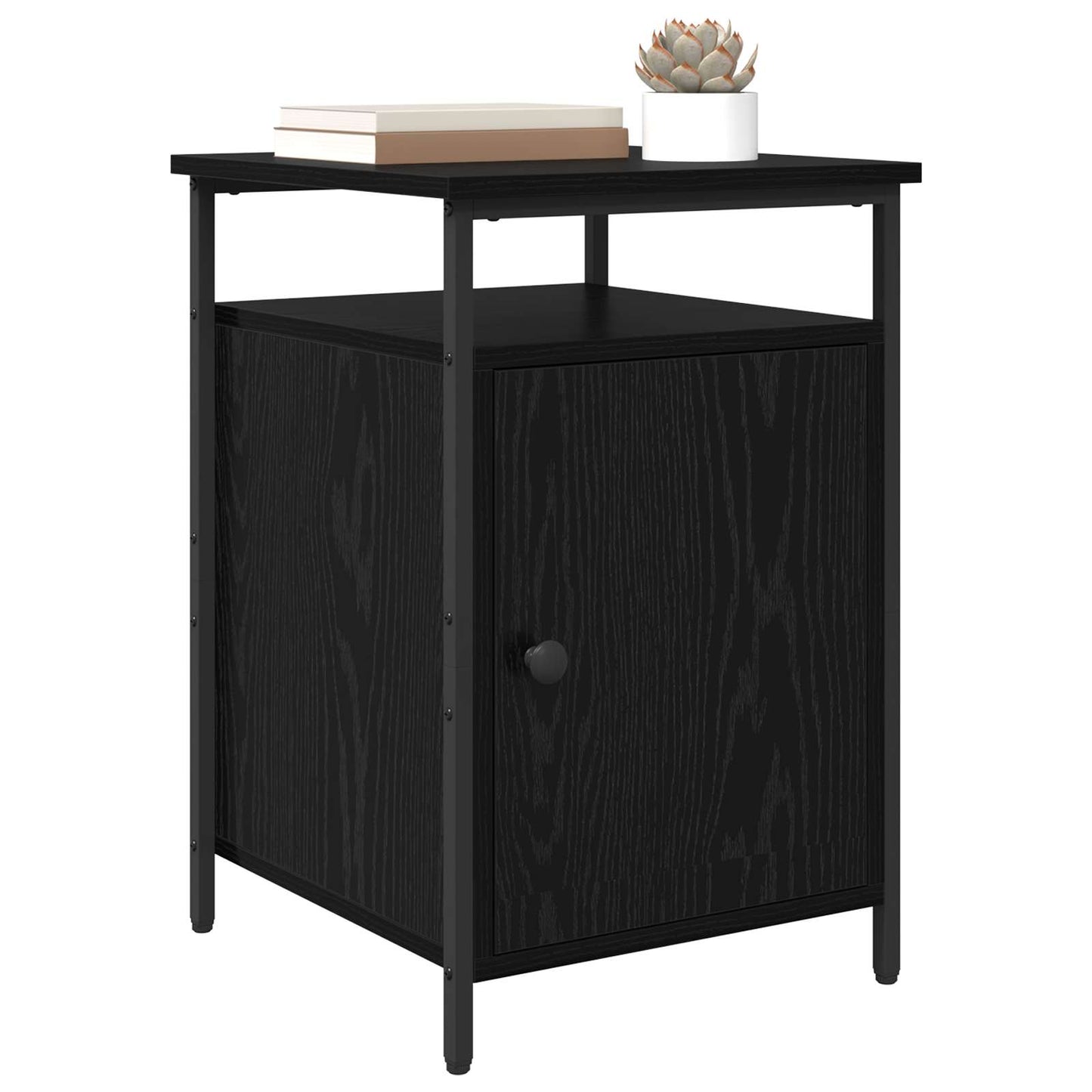 Bedside Cabinet 2 pcs Black Oak 40 x 42 x 60cm Engineered Wood