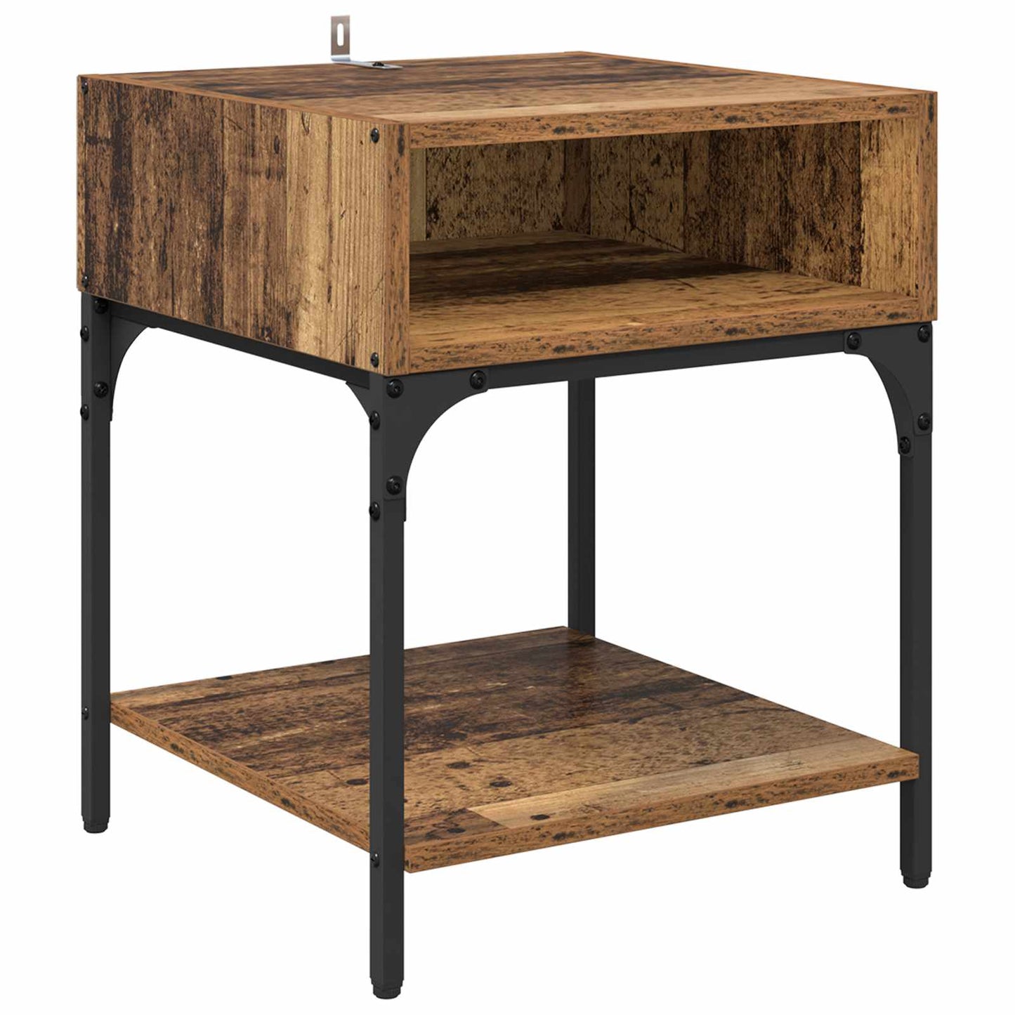 Bedside Table Old Wood 40 x 40 x 50 cm Engineered Wood
