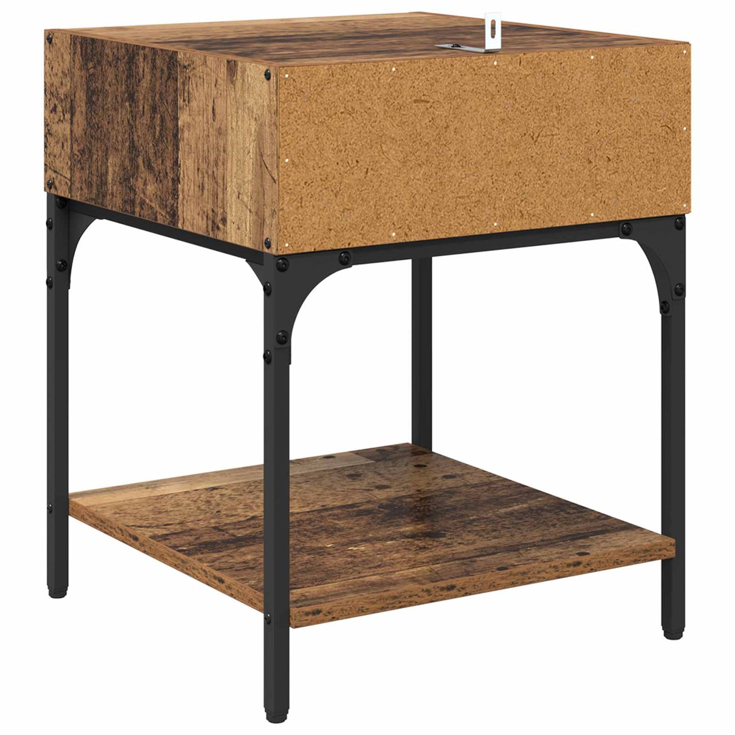 Bedside Table 2 pcs Old Wood 40 x 40 x 50 cm Engineered Wood