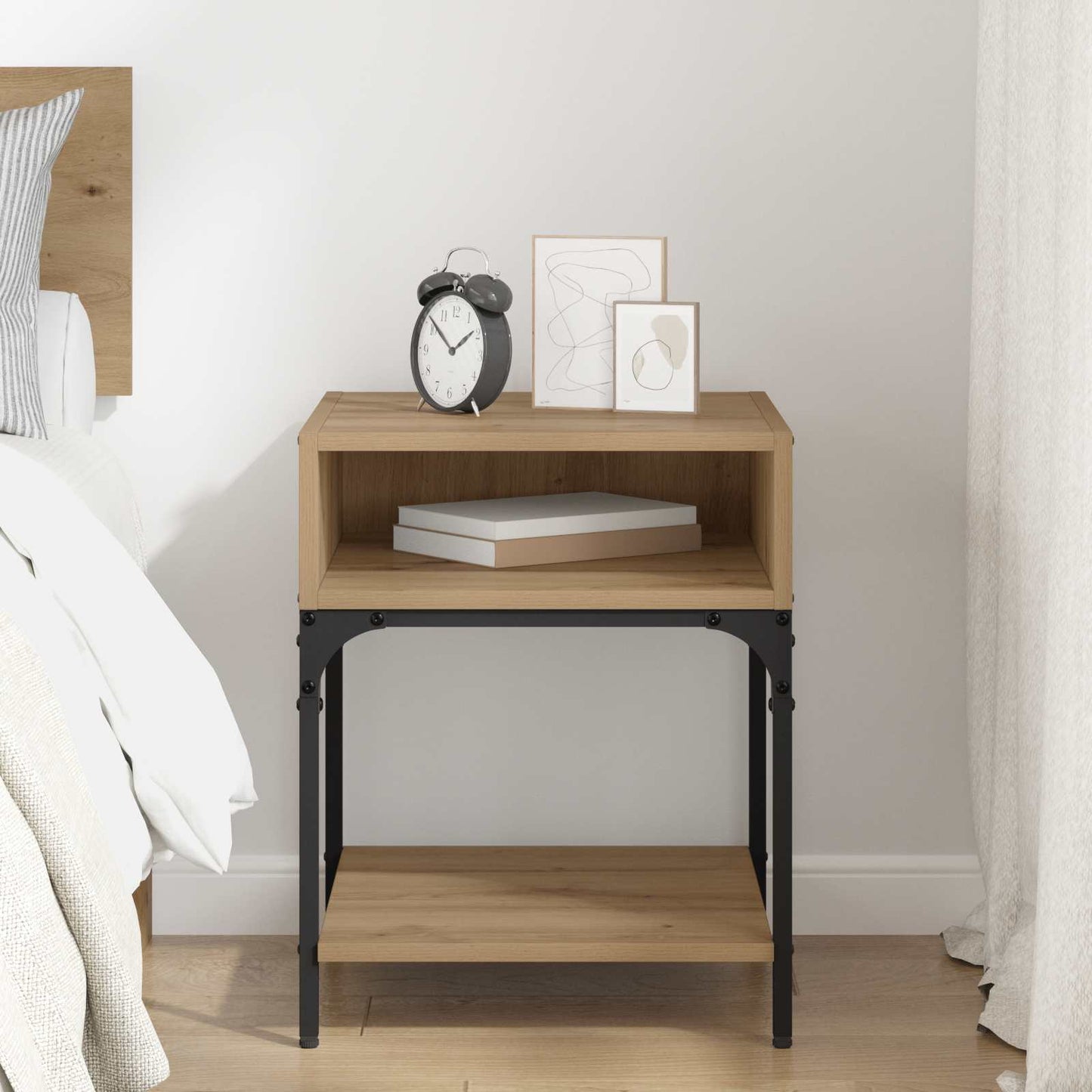 Bedside Table Artisan Oak 40 x 40 x 50 cm Engineered Wood