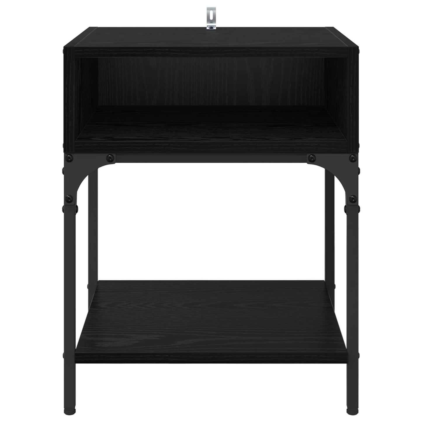 Bedside Table Black Oak 40 x 40 x 50 cm Engineered Wood