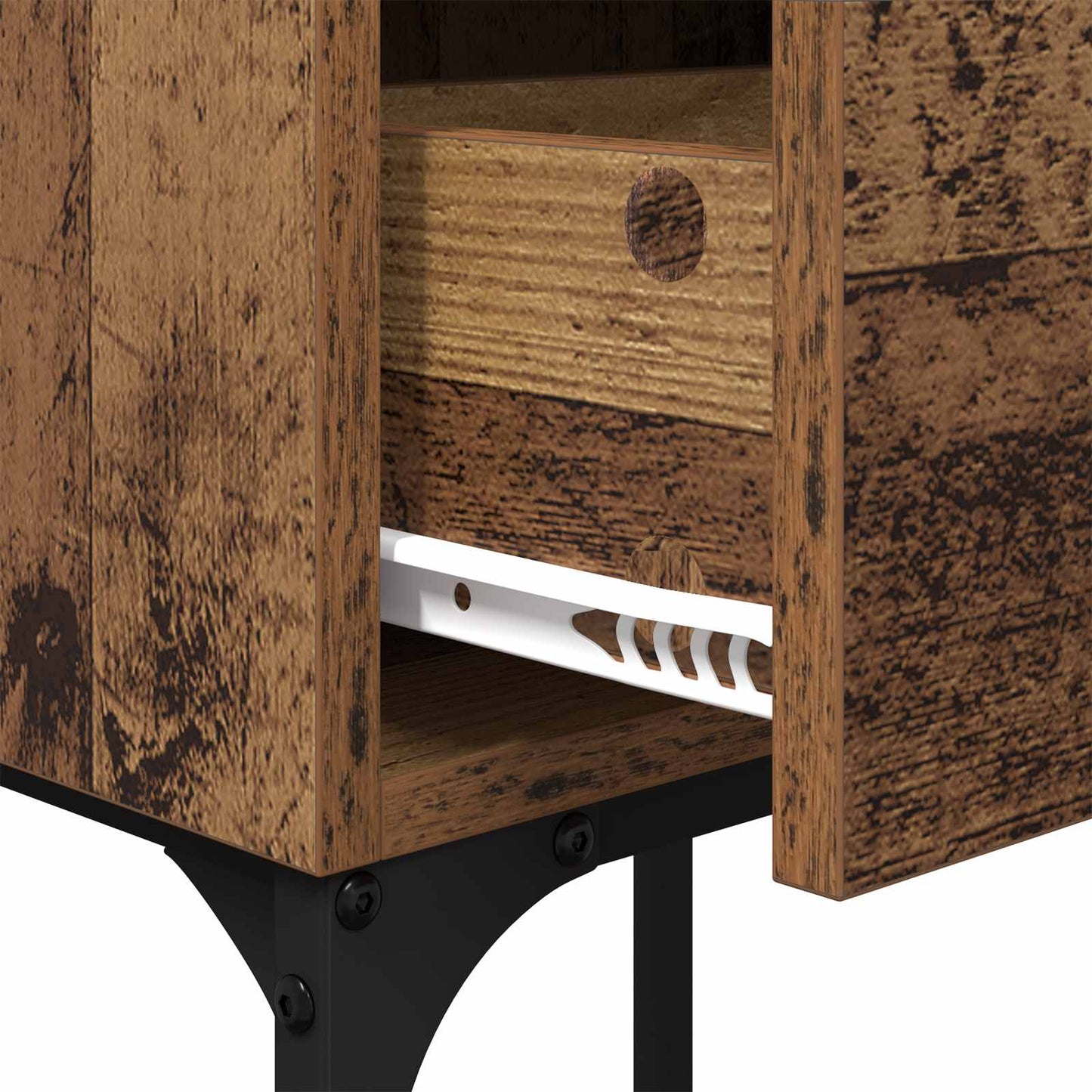 Bedside Table Old Wood 40 x 29 x 60 cm Engineered Wood