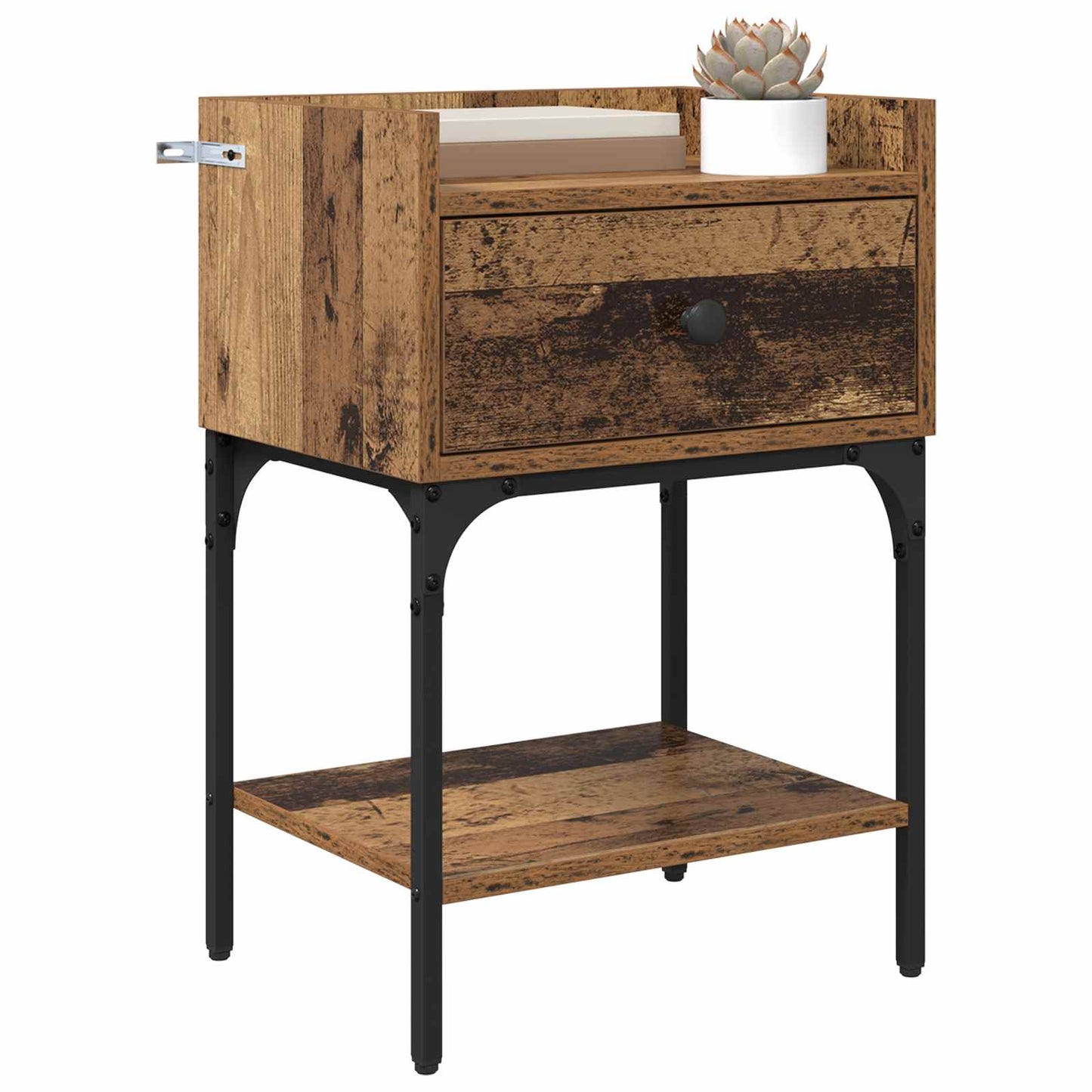 Bedside Table 2 pcs Old Wood 40 x 29 x 60 cm Engineered Wood