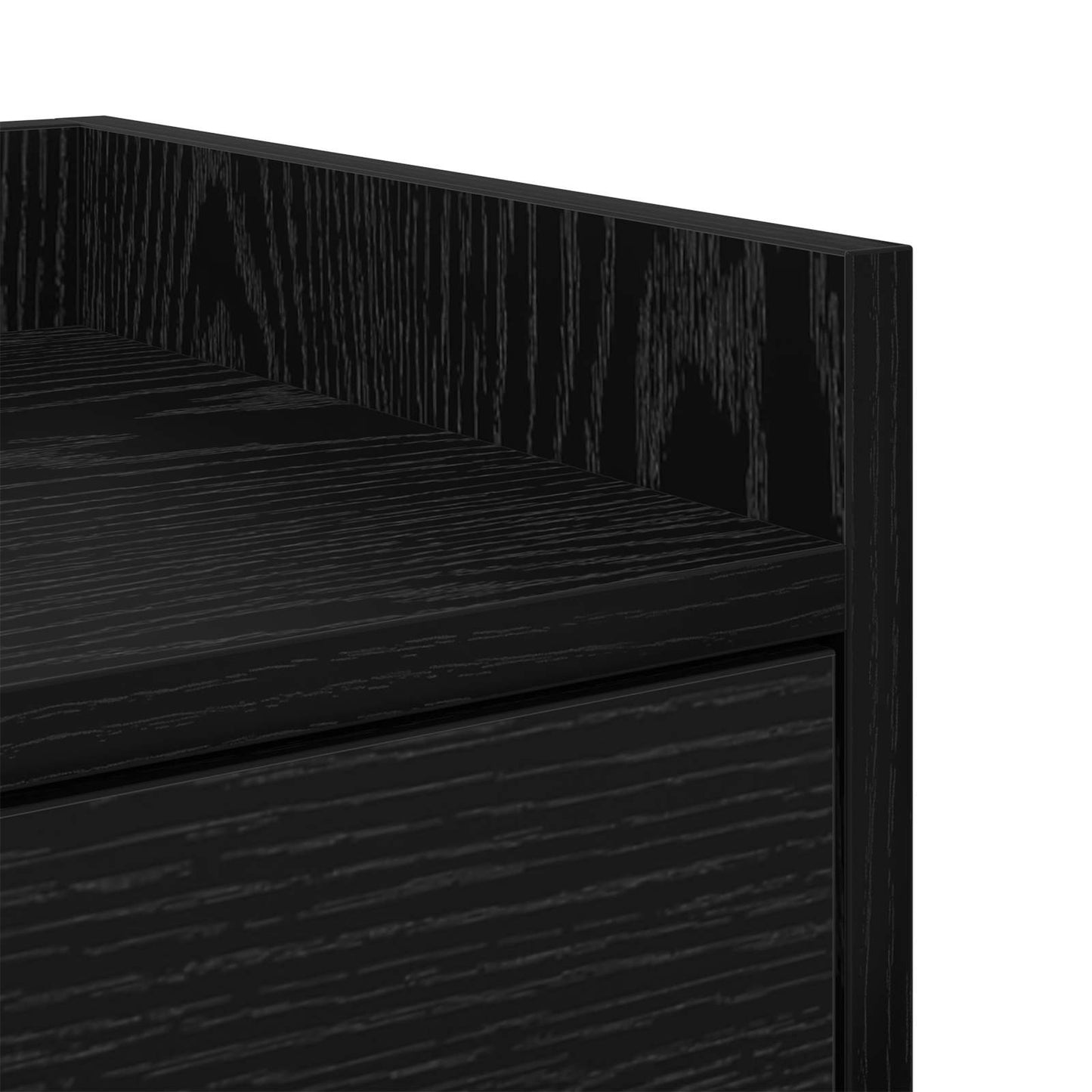 Bedside Table Black Oak 40 x 29 x 60 cm Engineered Wood