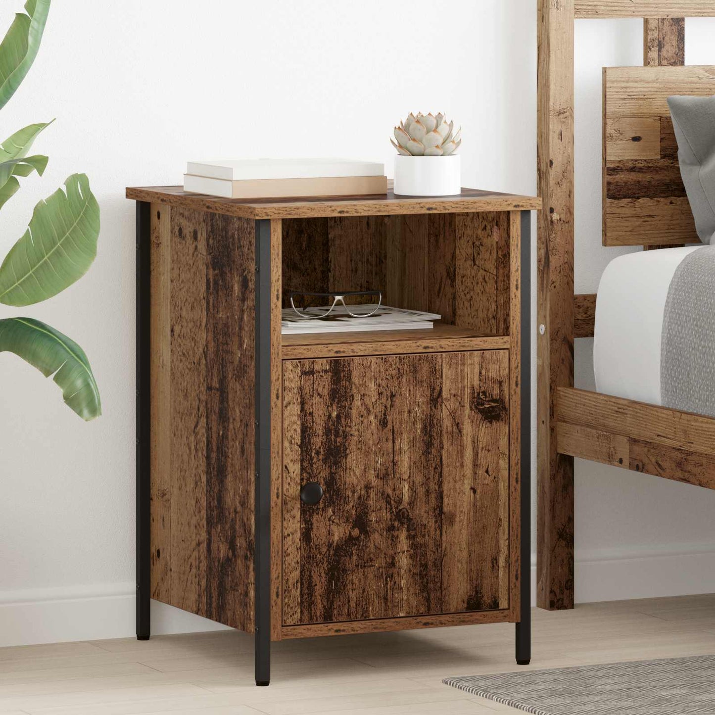 Bedside Cabinet Old Wood 40 x 42 x 60 cm Engineered Wood