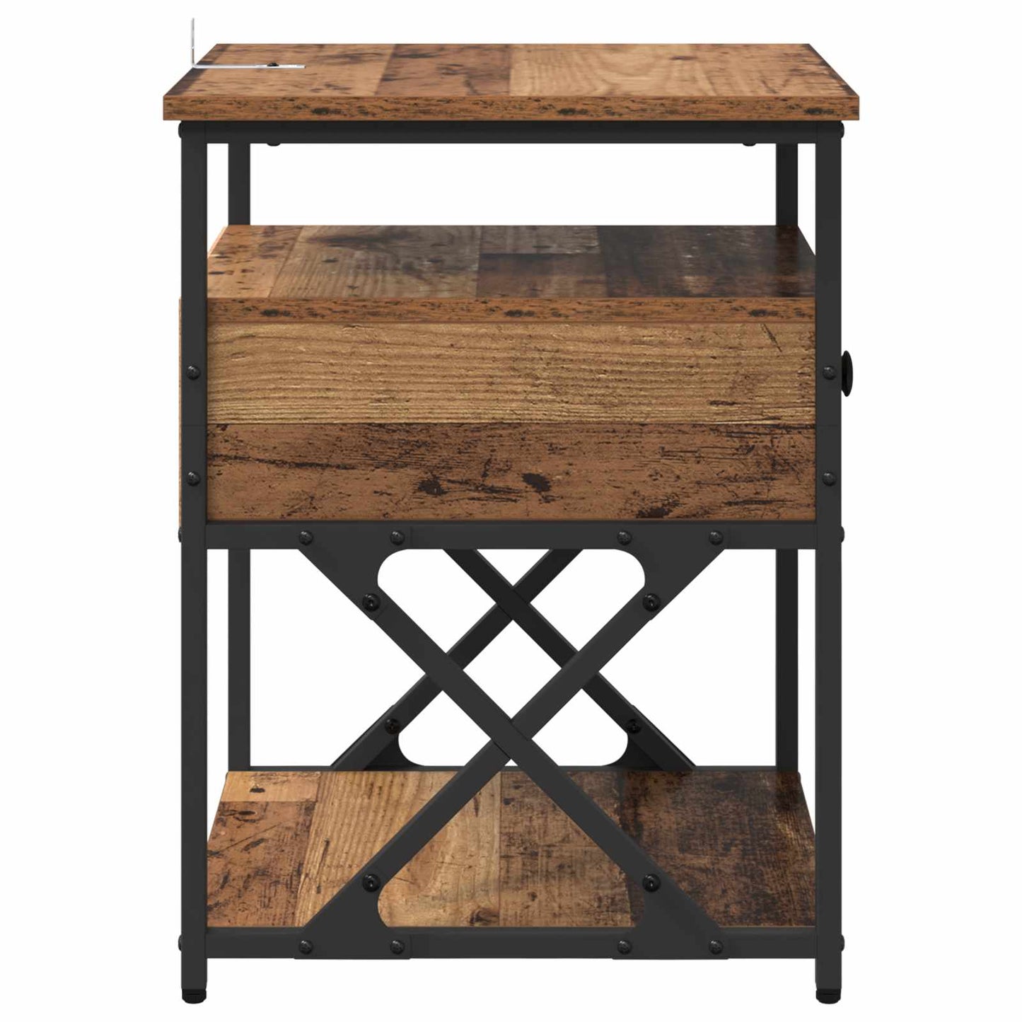 Bedside Cabinet 2 pcs Old Wood 40 x 42 x 55 cm Engineered Wood
