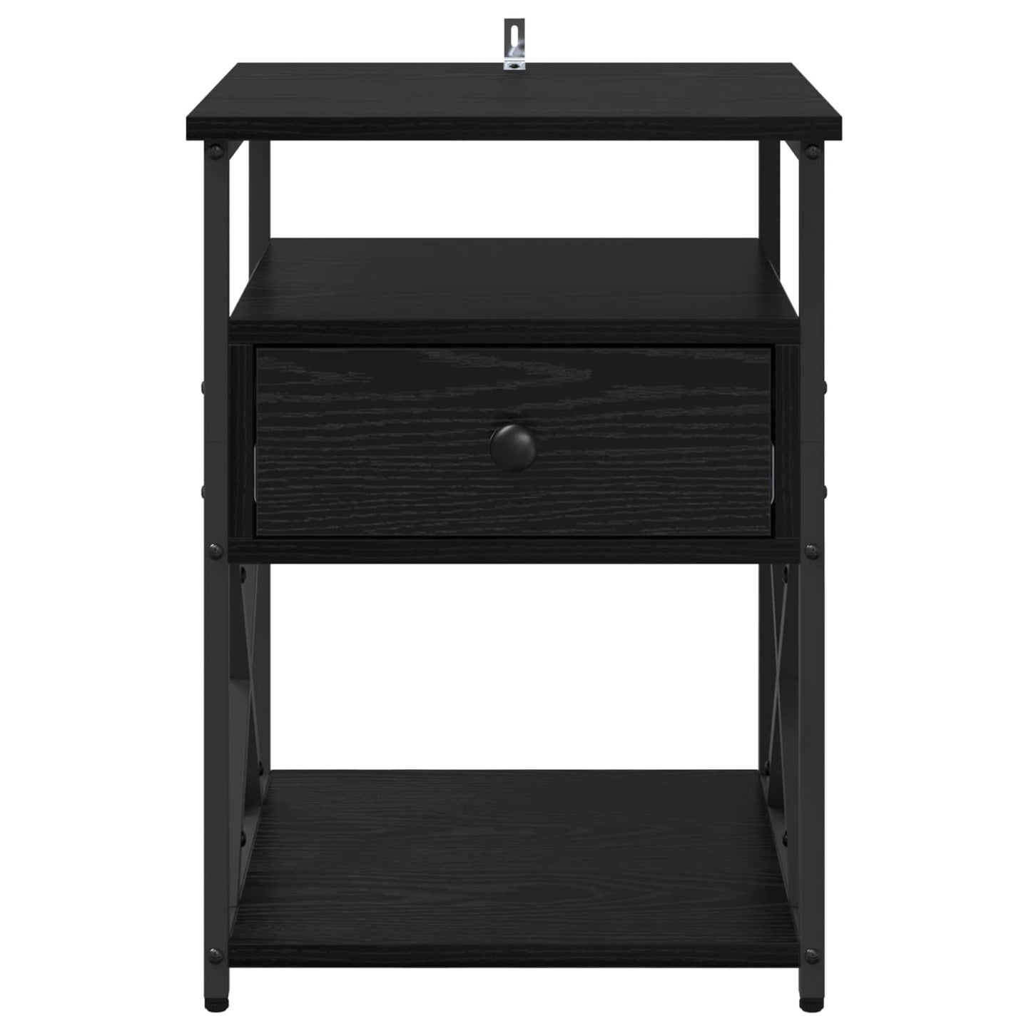 Bedside Cabinet 2 pcs Black Oak 40 x 42 x 55 cm Engineered Wood