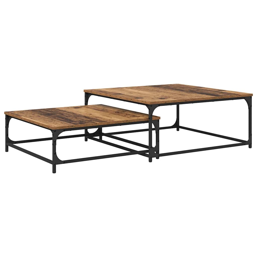 Coffee Table 2 pcs Old Wood Engineered Wood