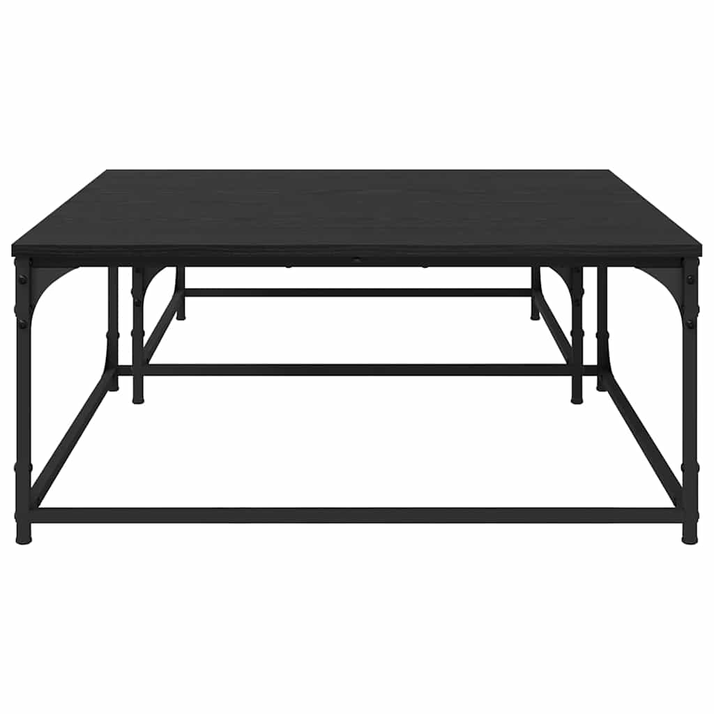 Coffee Table 2 pcs Black Oak Engineered Wood