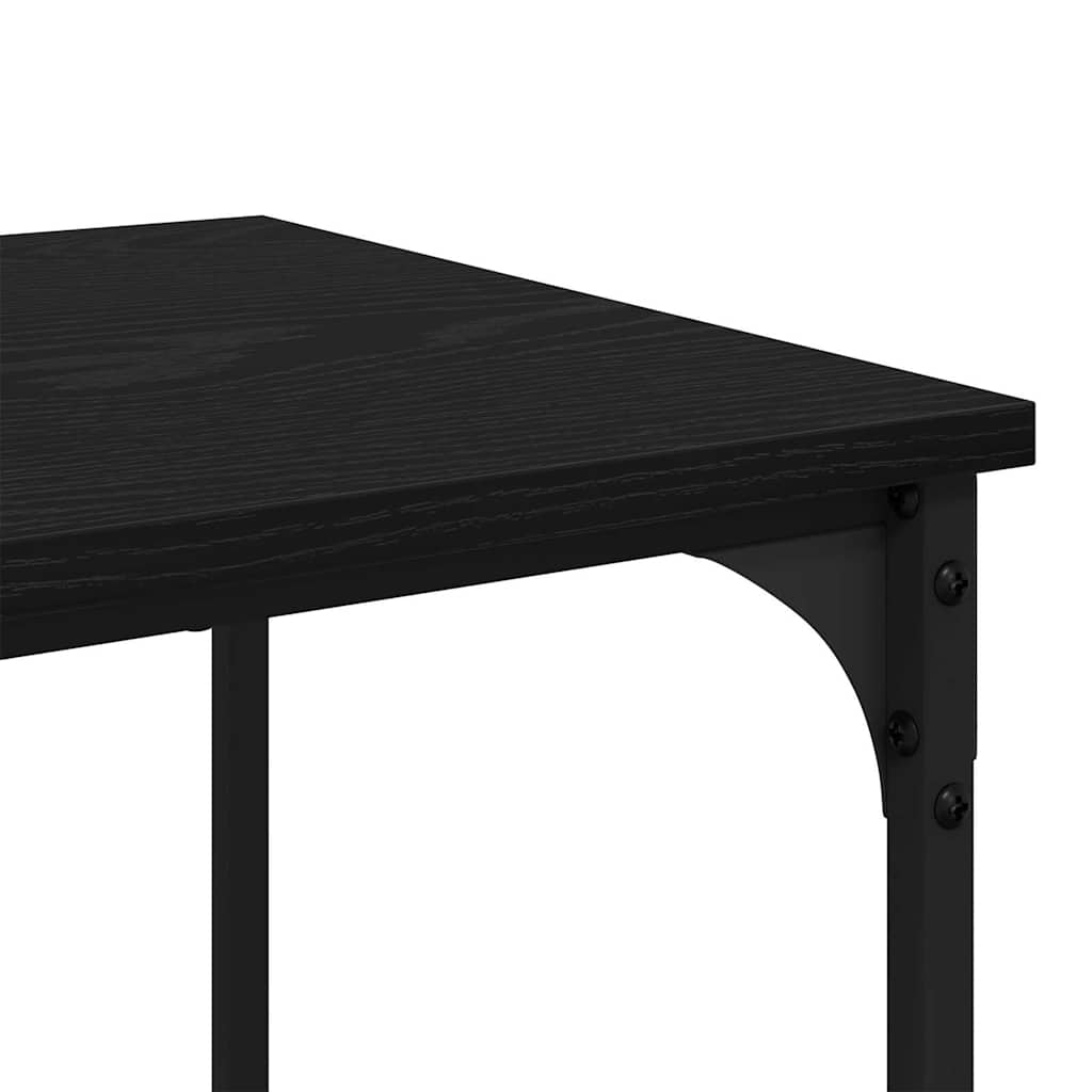 Coffee Table Black Oak 40 x 40 x 55 cm Engineered Wood