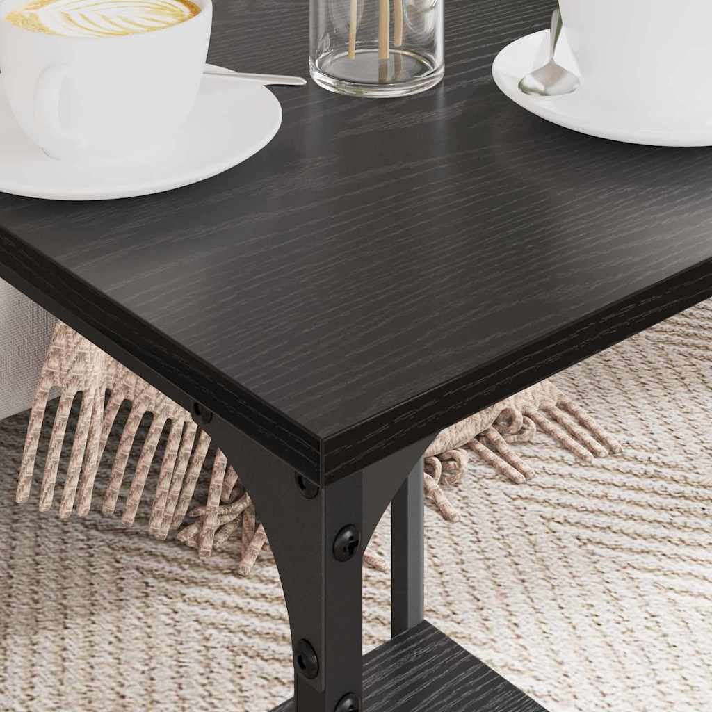 Coffee Table Black Oak 40 x 40 x 55 cm Engineered Wood