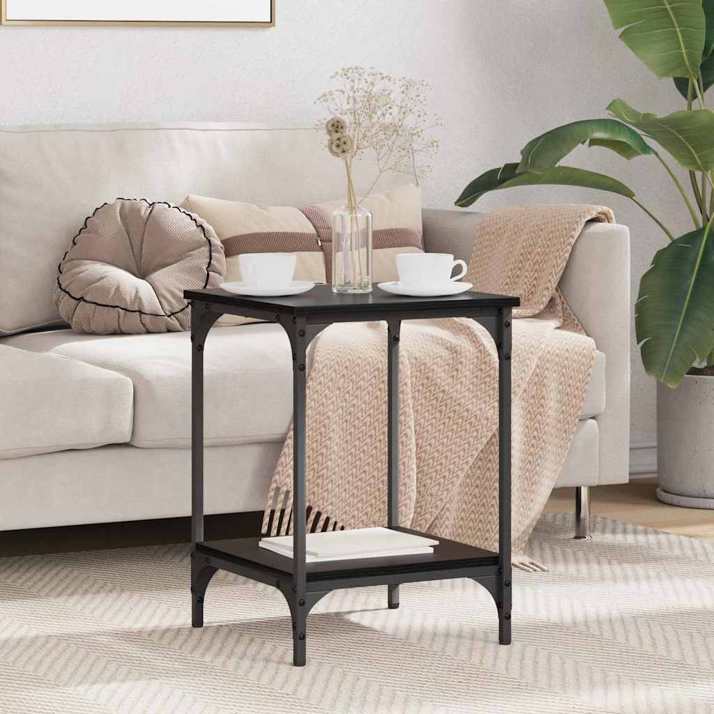 Coffee Table Black Oak 40 x 40 x 55 cm Engineered Wood