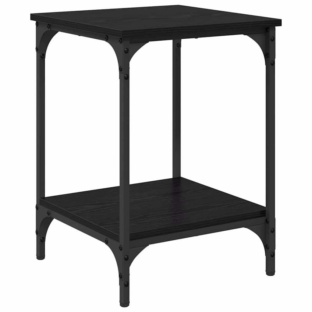 Coffee Table Black Oak 40 x 40 x 55 cm Engineered Wood