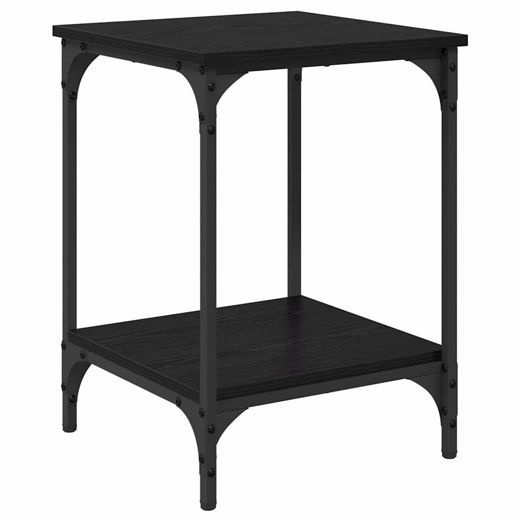Coffee Table Black Oak 40 x 40 x 55 cm Engineered Wood
