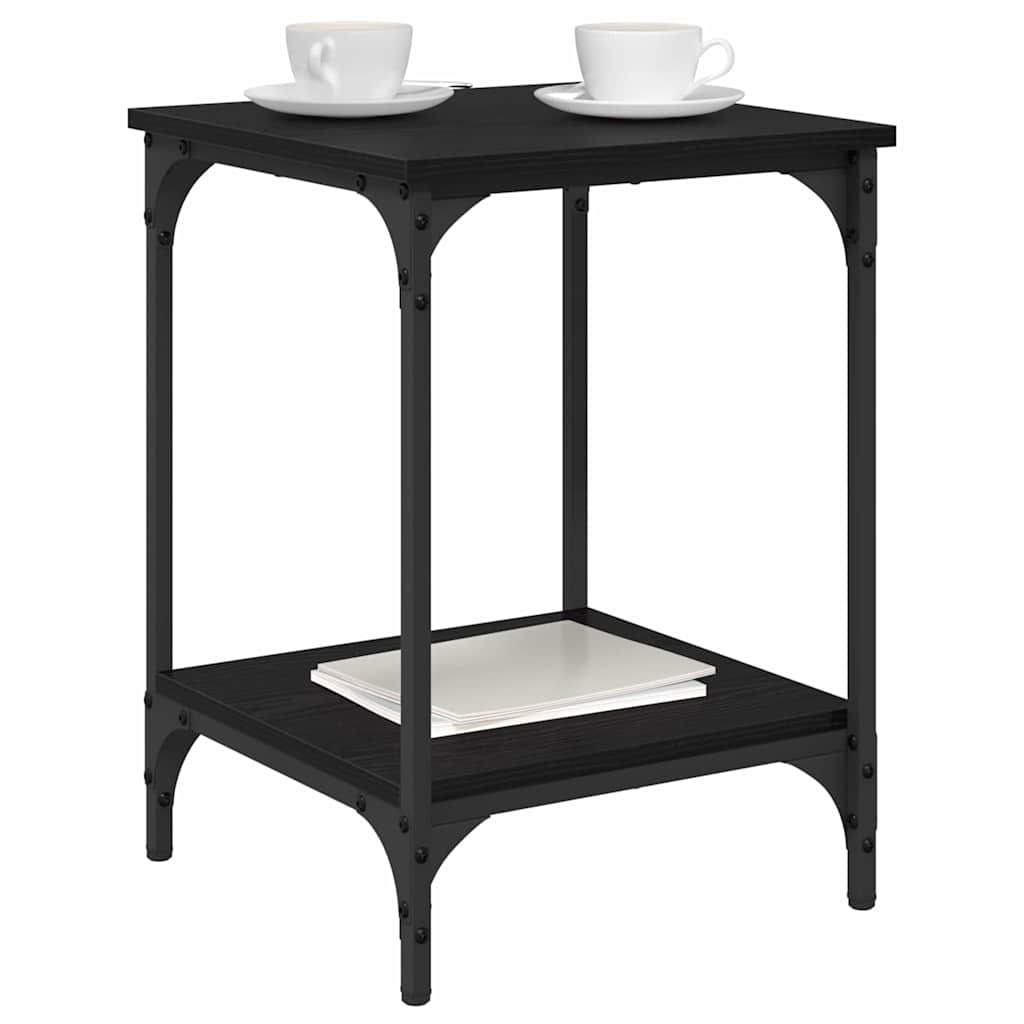 Coffee Table Black Oak 40 x 40 x 55 cm Engineered Wood