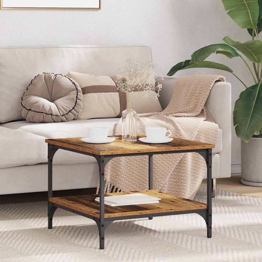 Coffee Table Old Wood 55 x 55 x 40 cm Engineered Wood