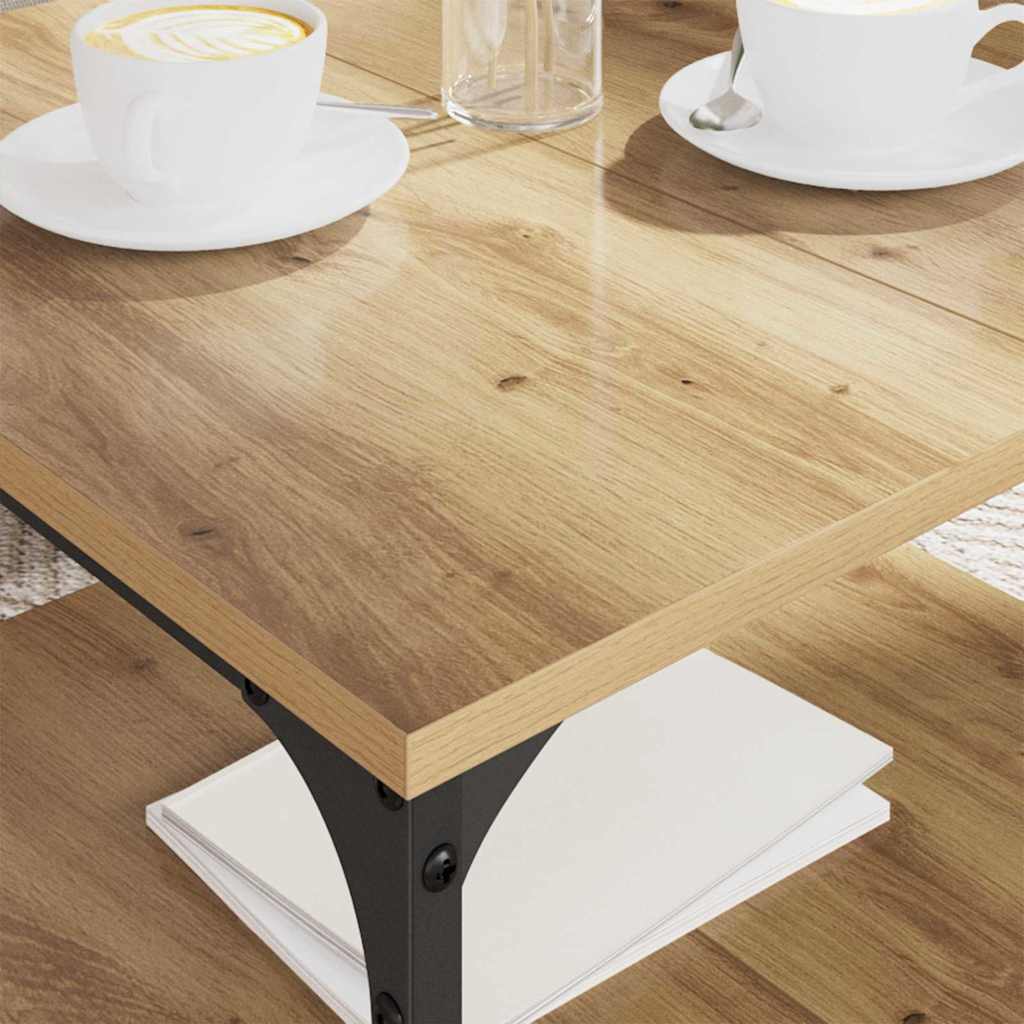 Coffee Table Artisan Oak 55 x 55 x 40 cm Engineered Wood
