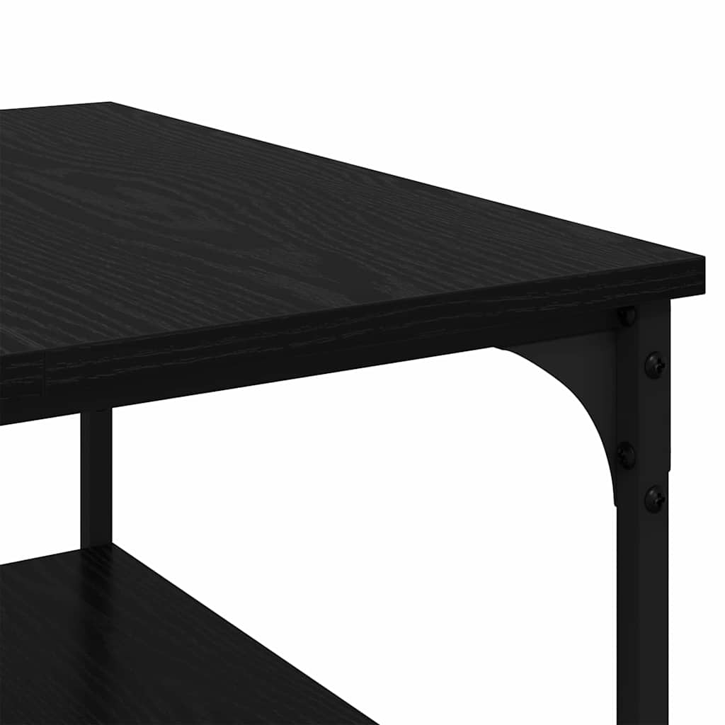 Coffee Table Black Oak 55 x 55 x 40 cm Engineered Wood