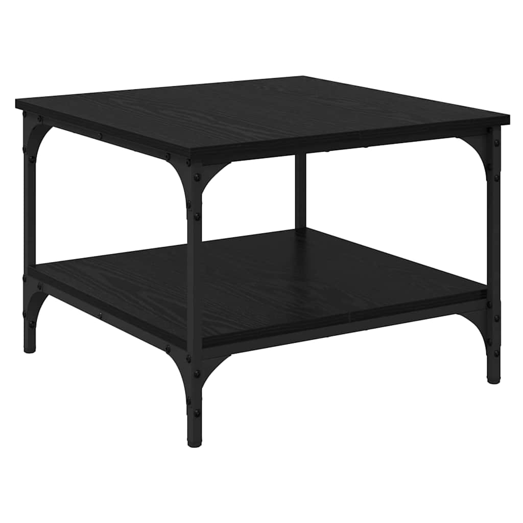 Coffee Table Black Oak 55 x 55 x 40 cm Engineered Wood