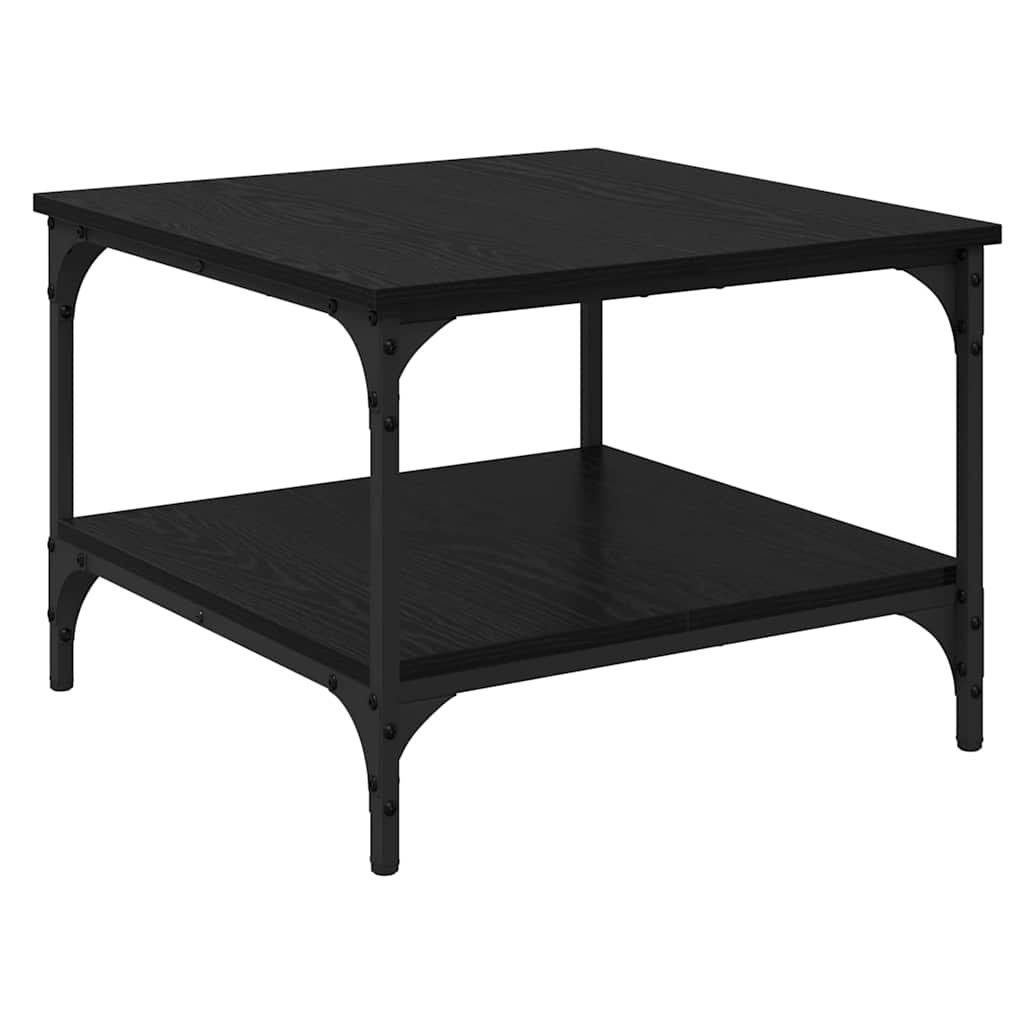 Coffee Table Black Oak 55 x 55 x 40 cm Engineered Wood