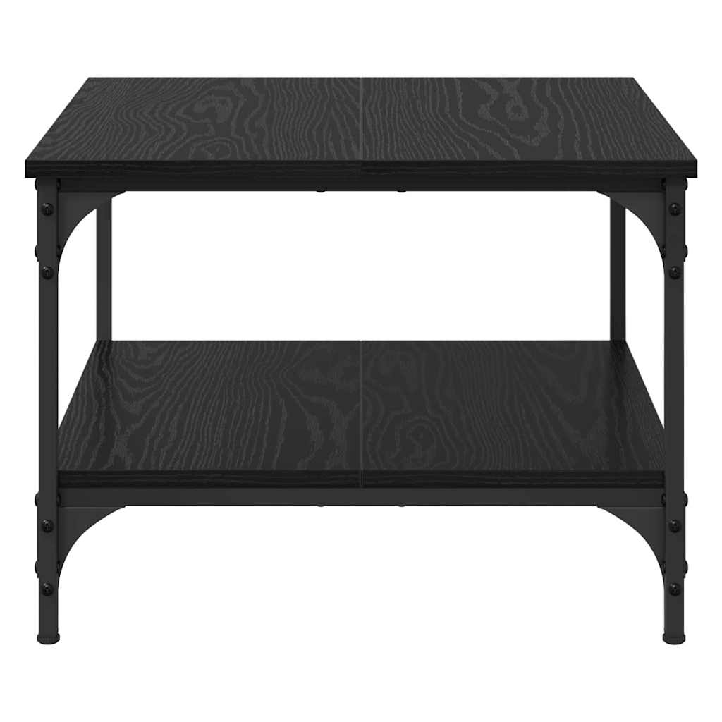 Coffee Table Black Oak 55 x 55 x 40 cm Engineered Wood