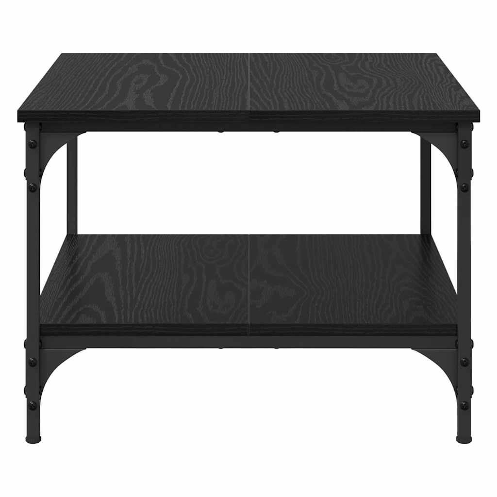 Coffee Table Black Oak 55 x 55 x 40 cm Engineered Wood