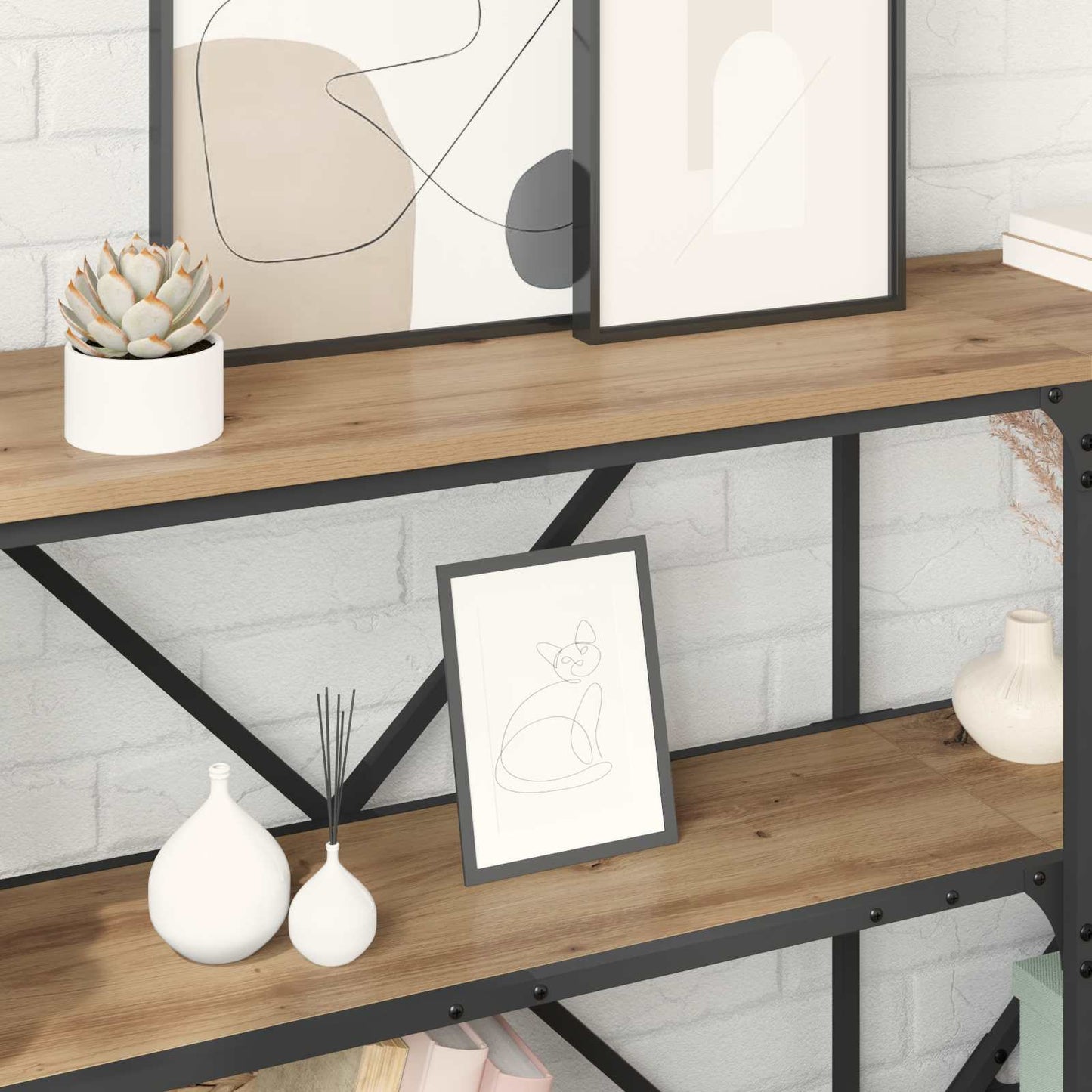 Console Table Artisan Oak 160 x 30 x 75 cm Engineered Wood