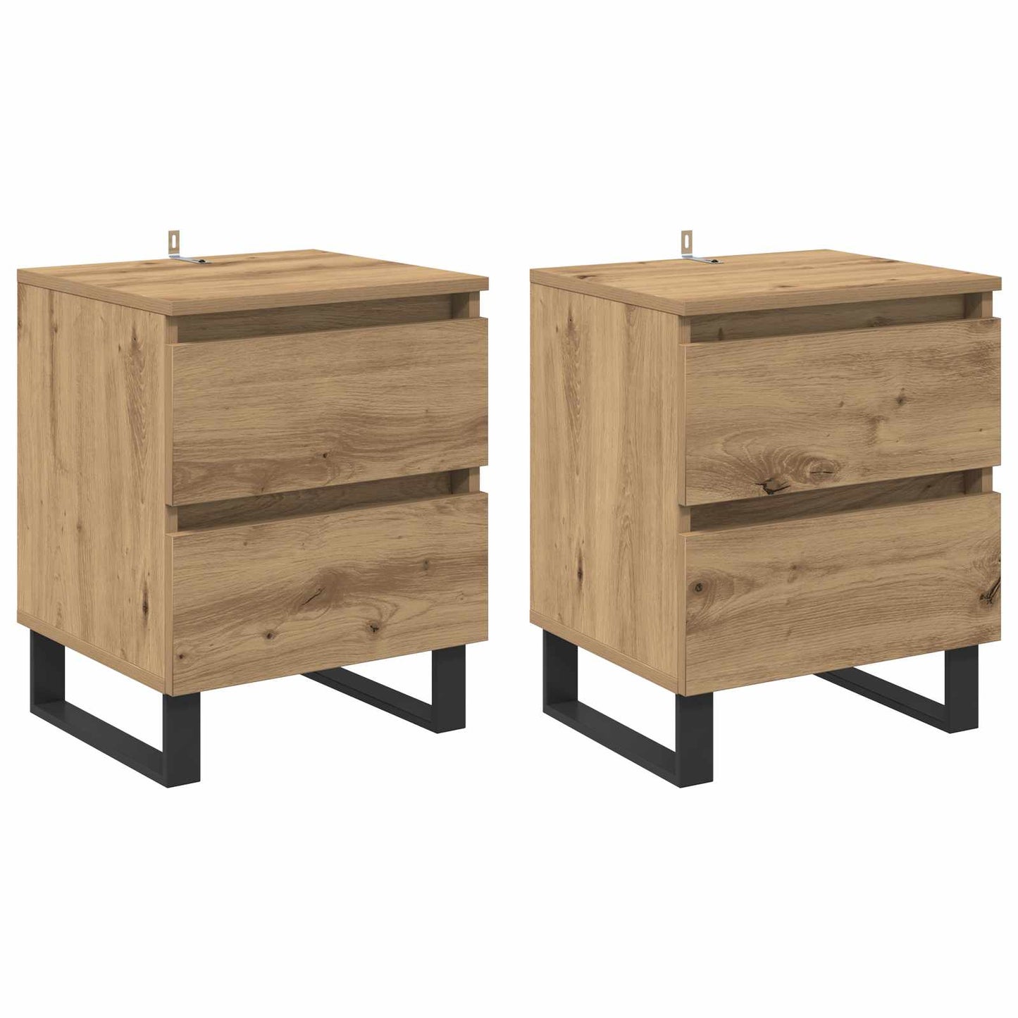 Bedside Cabinet with Drawer 2 pcs Artisan Oak 40 x 35 x 50 cm