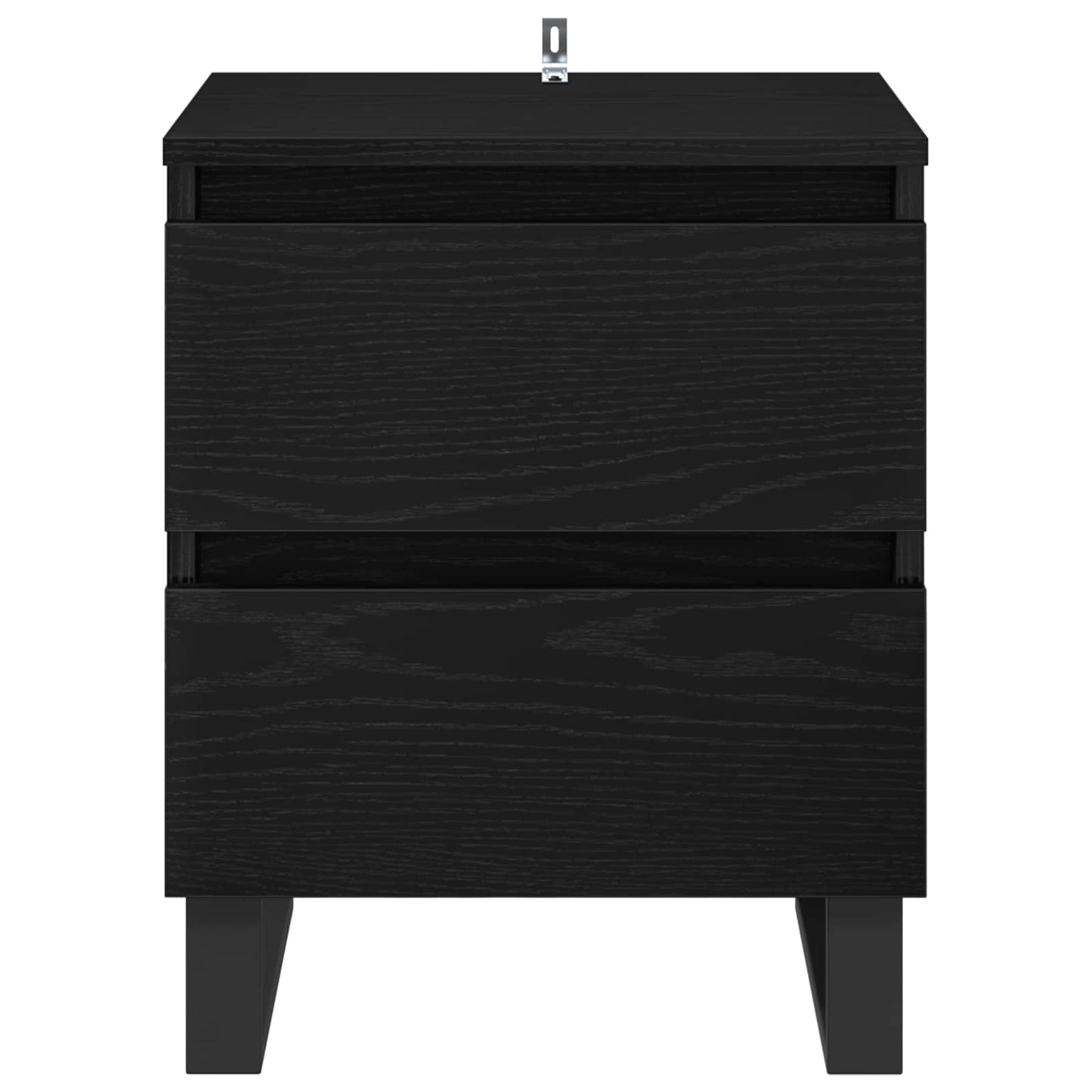 Bedside Cabinet Black Oak 40 x 35 x 50 cm Engineered Wood