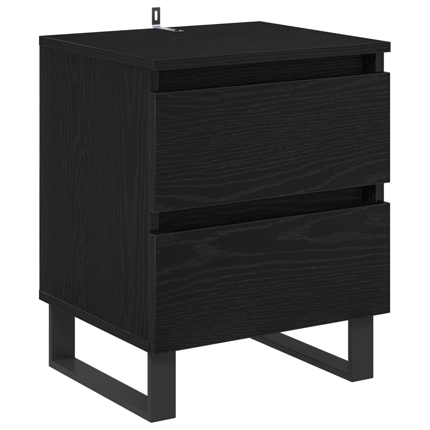 Bedside Cabinet 2 pcs Black Oak 40 x 35 x 50 cm Engineered Wood