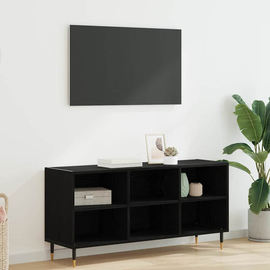 TV Cabinet 103.5 x 30 x 50 cm Black Oak Engineered Wood